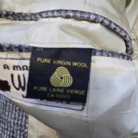 Vintage Harris Tweed Blazer Men’s 100% Wool Jacket Woodward’s A Man’s World 42R - Picture 8 of 14